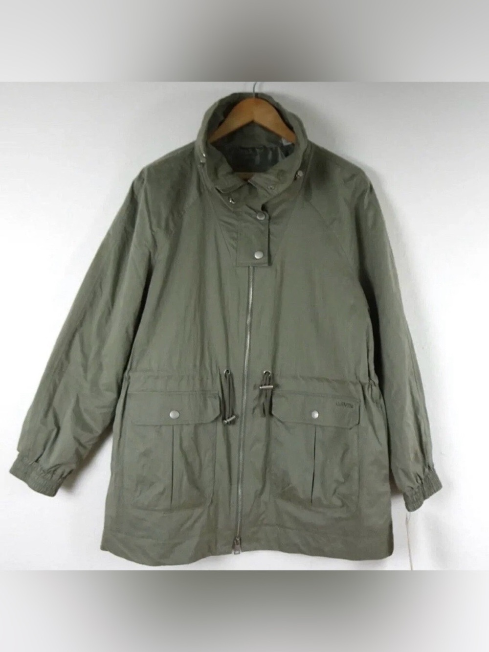 NEW Women’s LEVI'S Cinch Waist Anorak Rain Jacket Sea Green Size Large